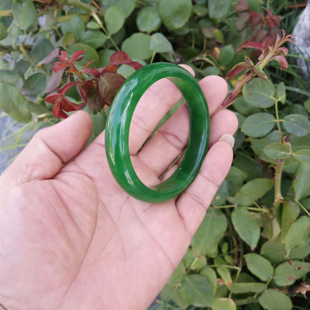 批发玉石祖母绿干青翡翠手镯