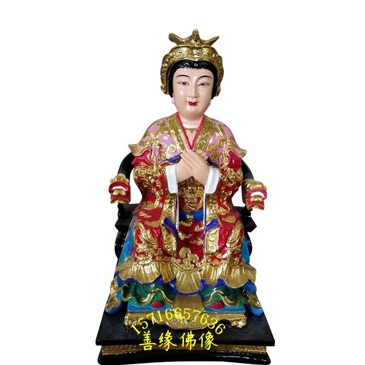 十二老母神像图片树脂玻璃钢彩绘贴金河南佛像厂直销
