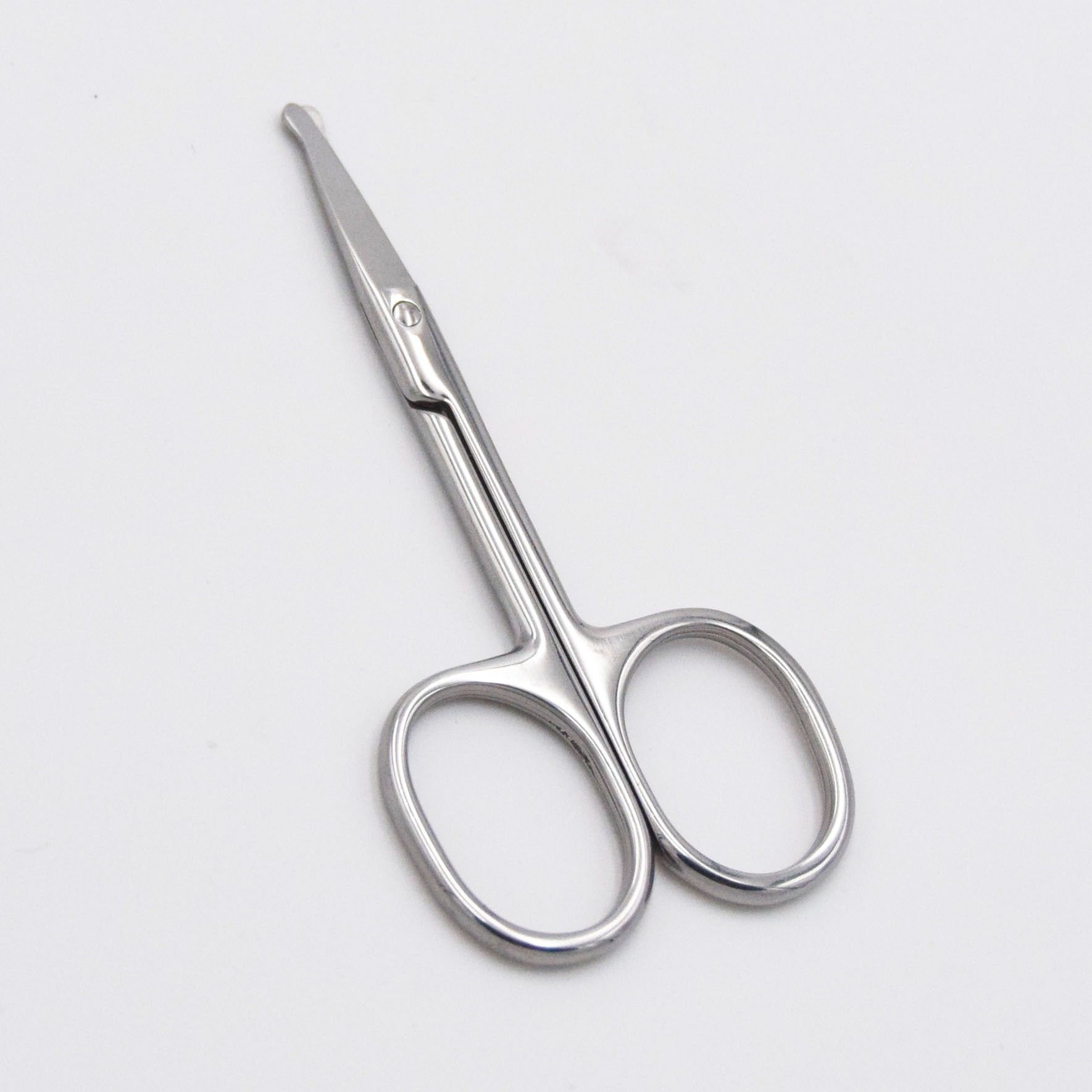 不锈钢圆头鼻毛剪 高档美容剪刀 安全剪刀 化妆小工具 轧剪