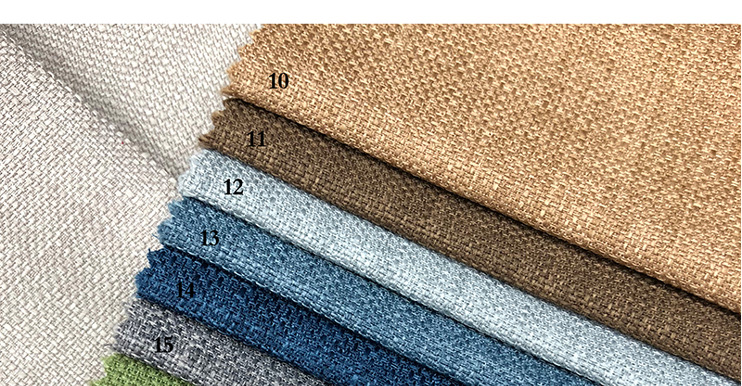 厂家现货 41色加厚竹节麻仿麻布沙发面料棉麻 抱枕箱包涤麻布料