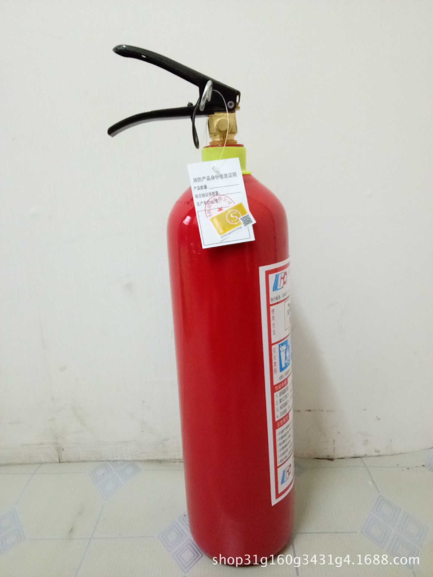 消防器材二氧化碳灭火器2kg手提式co2干冰灭火器机房电房合金钢