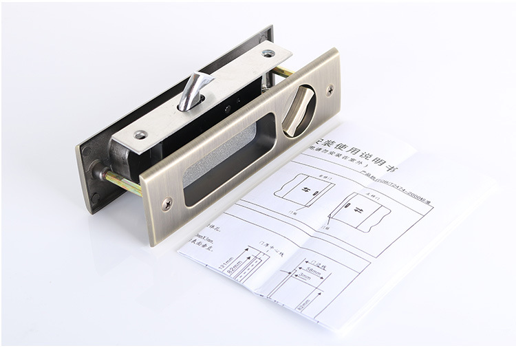 移门锁折叠门卫生间门钩锁滑动门锁暗装隐形推拉门阳台吊门拉手锁