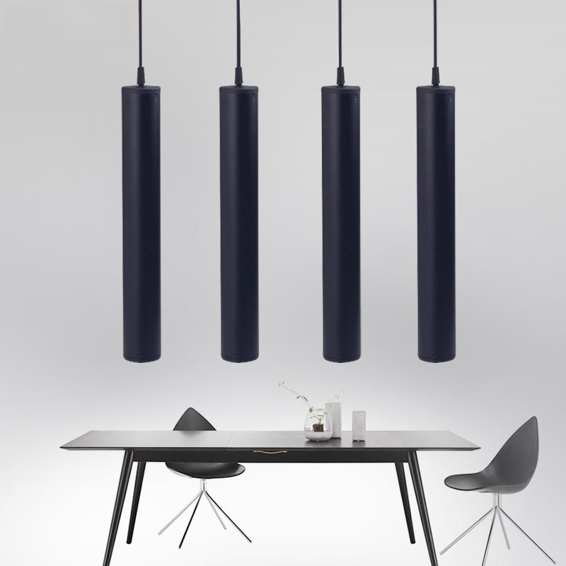 现代简约led长筒吊线射灯cob筒灯明装吸顶式吊杆餐吊射灯6*40