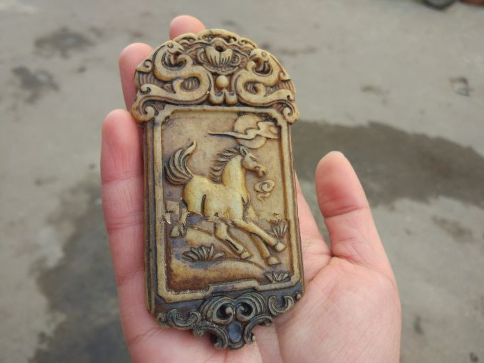 古董古玩杂项高古玉仿古玉器马牌玉石做旧玉佩玉牌老玉器收藏