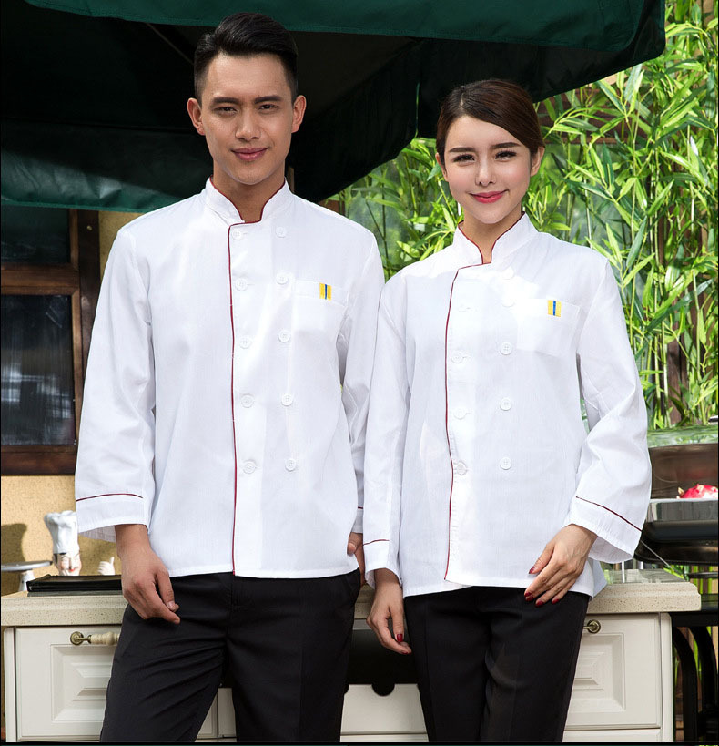 冬季厨师工作服男