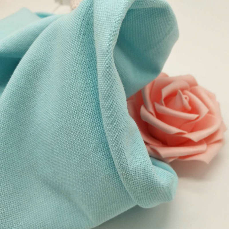 现货40s冰麻珠地网眼珠地布透气运动珠地针织商务polo衫t恤面料