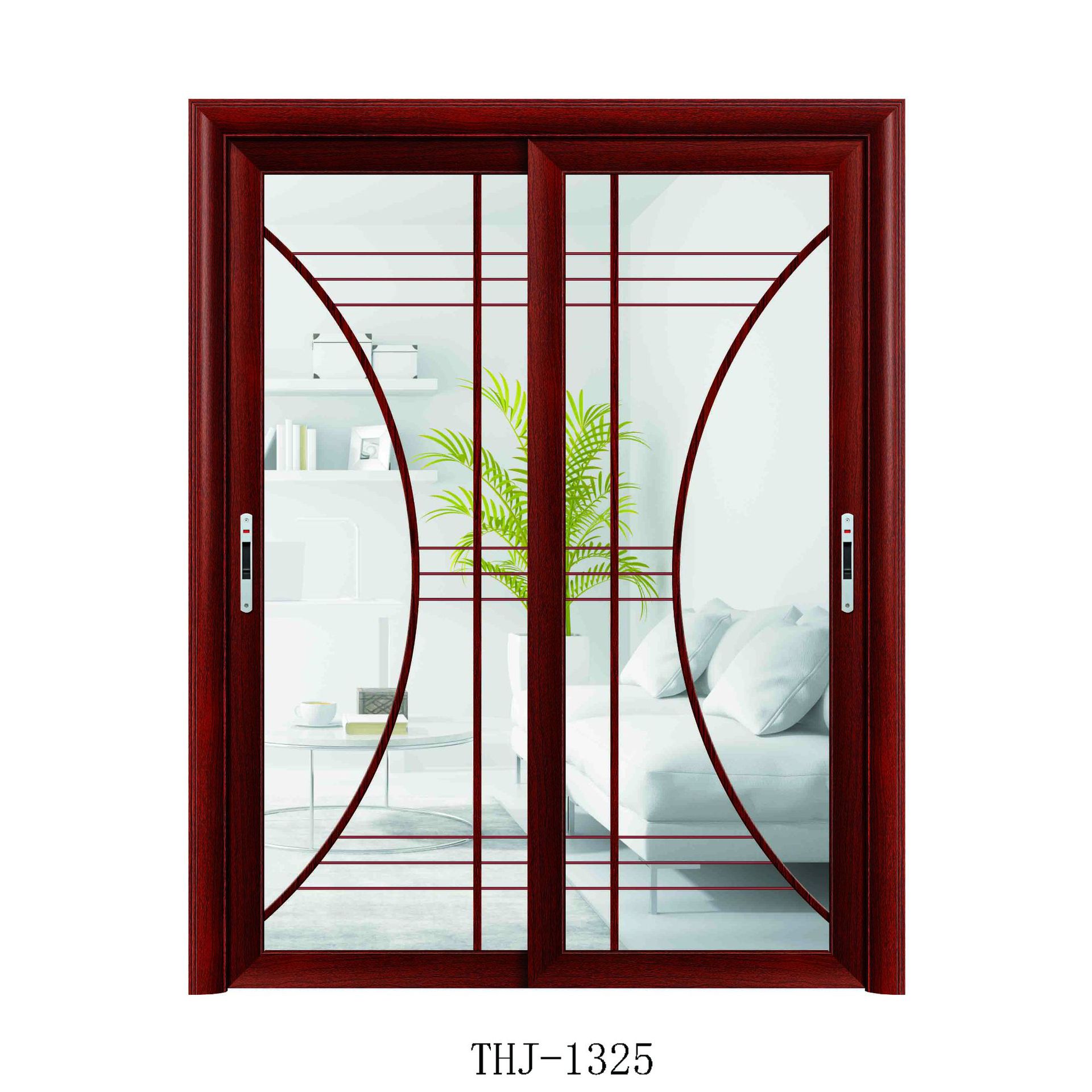 厂家直销 钛合金双推门 厨房卫生间门 欧式风格 室内房门定制