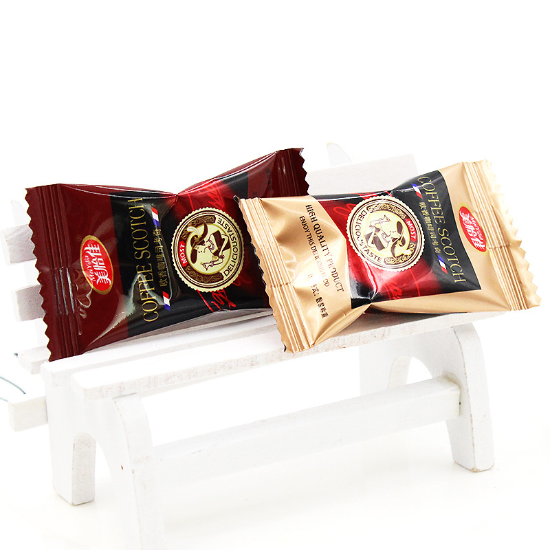 美怡佳欧香咖啡糖 司考奇散装特产零食小吃 咖啡味硬糖果1斤