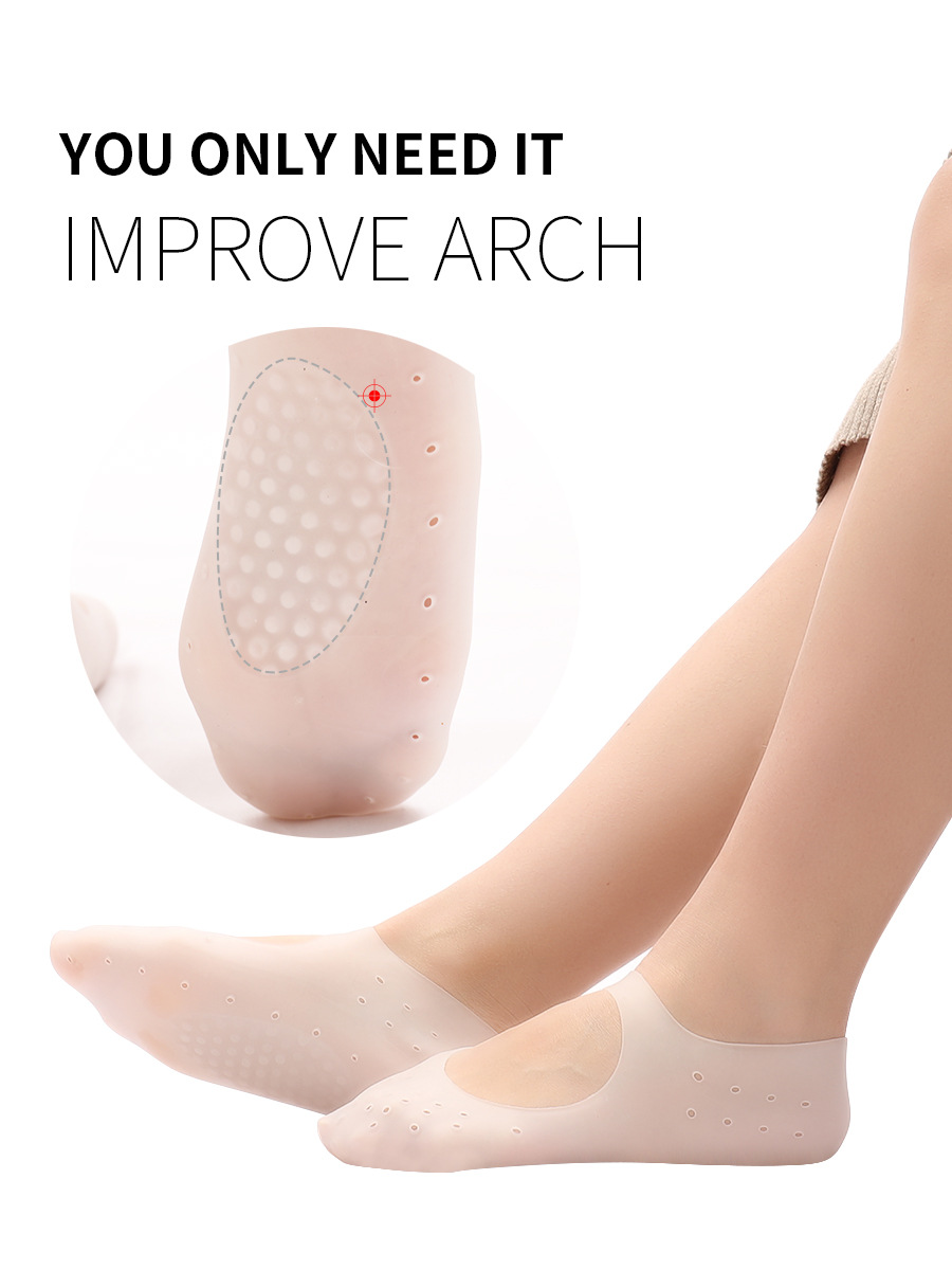 Silicone Arch Socks Flat Foot Support Socks Arch Support Foot Heart Pad Japanese Flat Foot Orthosis