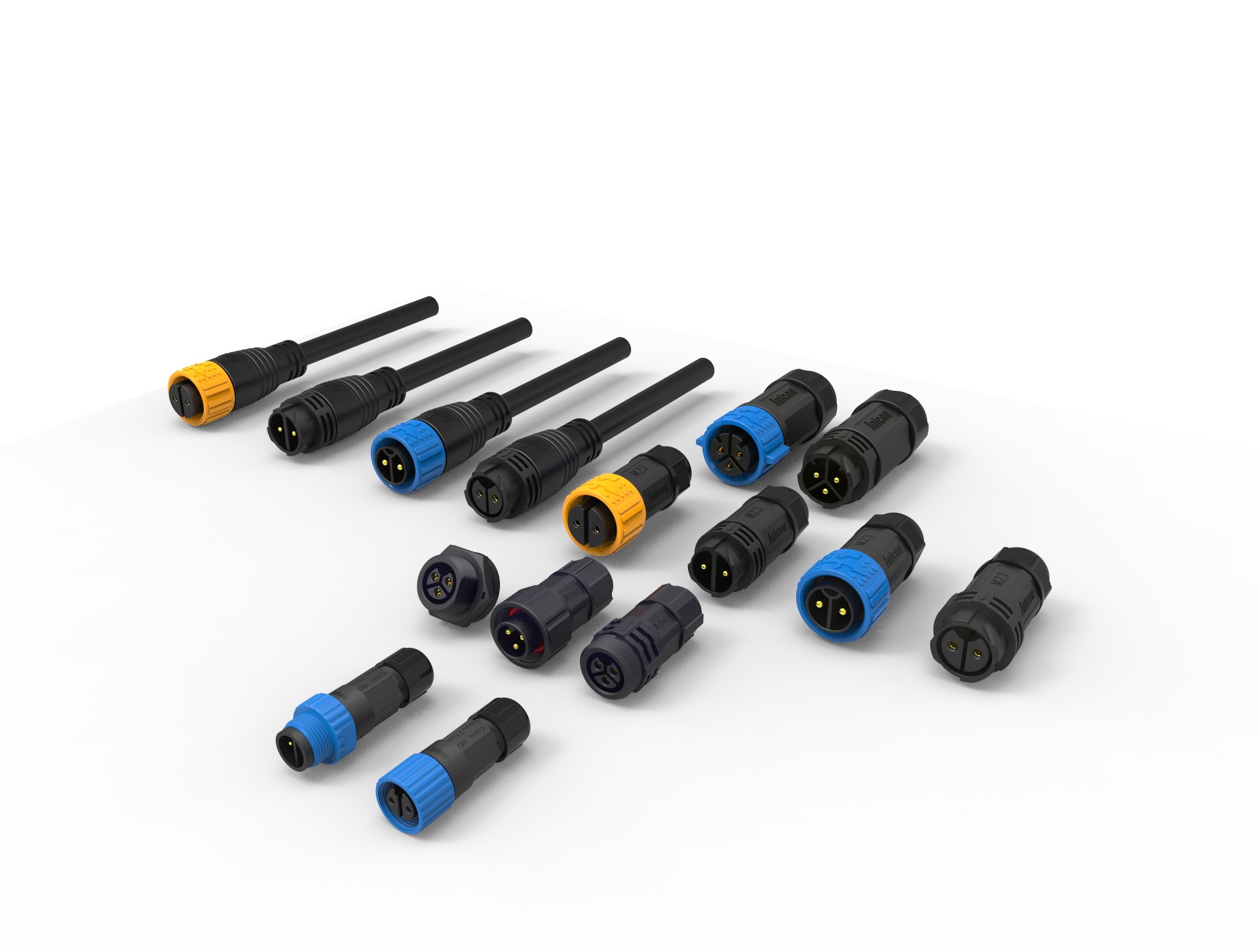 捷联通 m19锂电池充电接头 大电流工业航空插头 法兰防水连接器