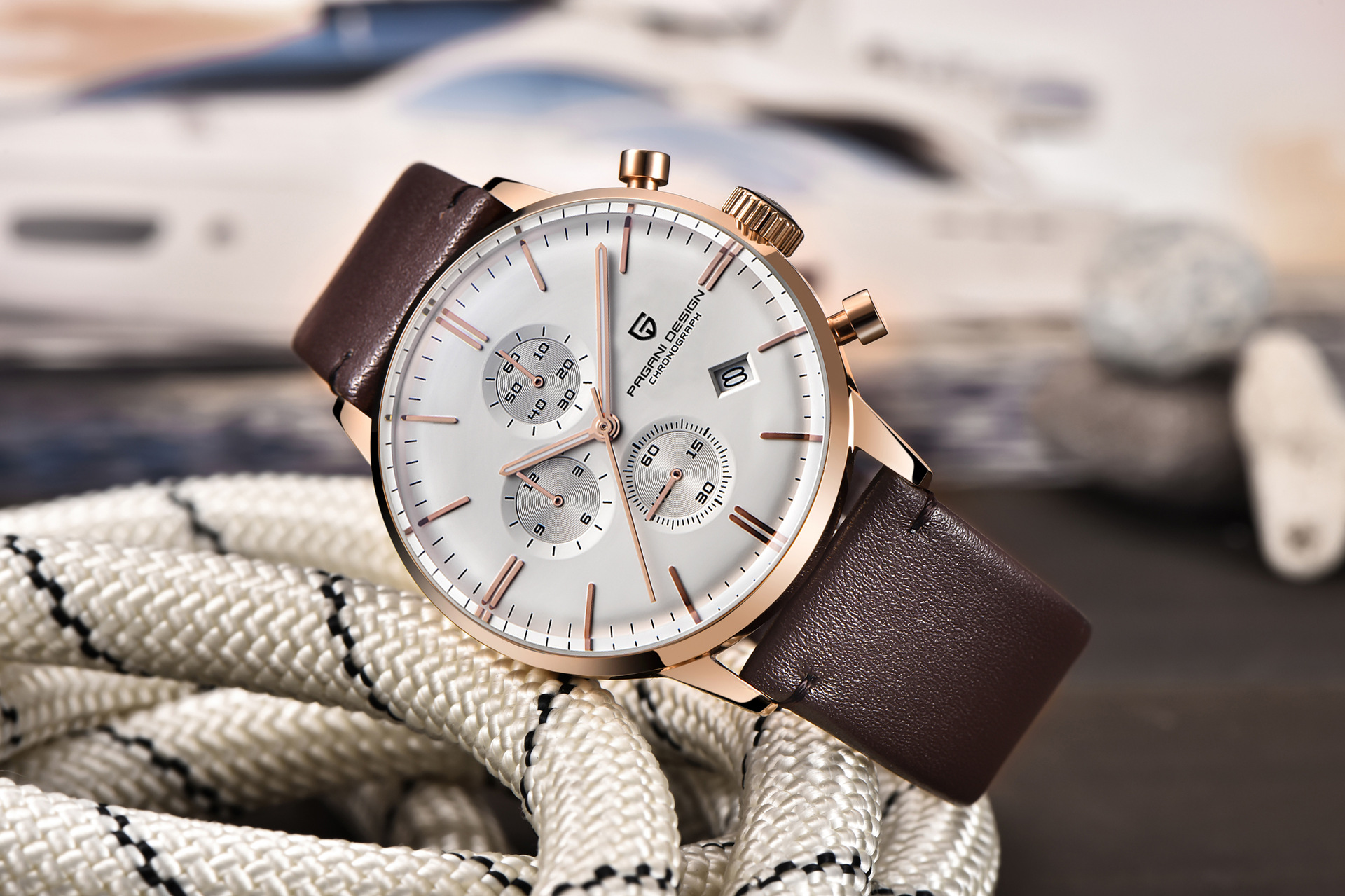 伯佳尼爆款手表男士石英手表 休闲男士商务日历手表 一件代发2720