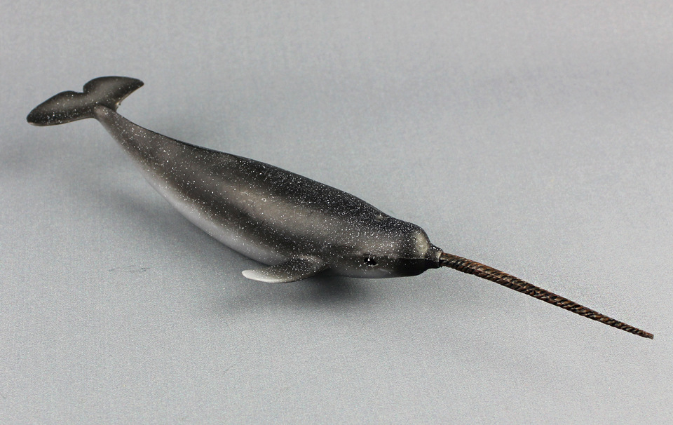 外贸欧美速卖通仿真独角鲸一角鲸实心海洋生物模型儿童玩具摆件