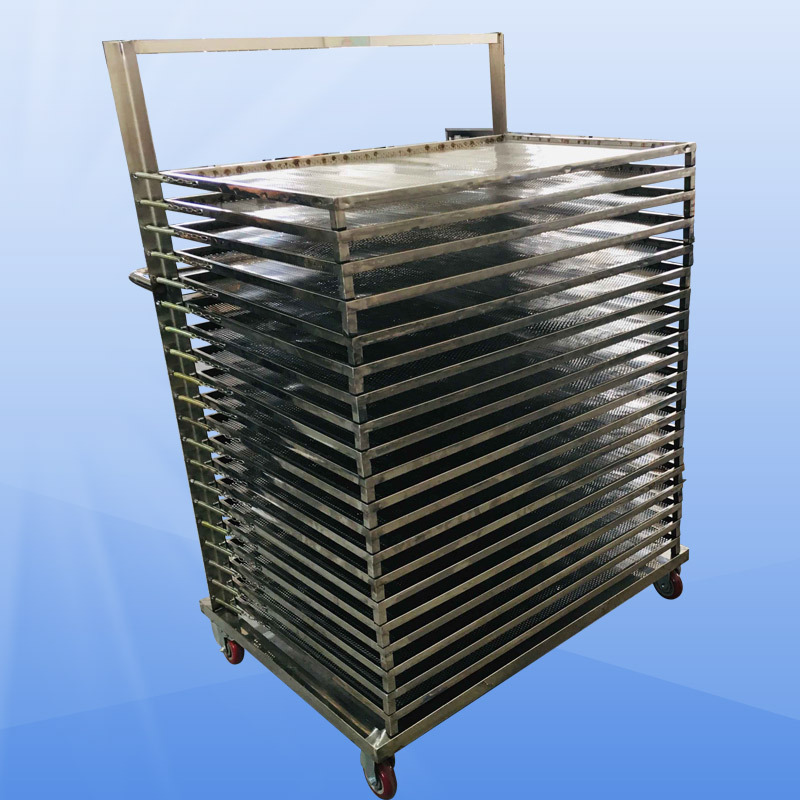 专业定制丝印不锈钢千层车 推拉货车千层架