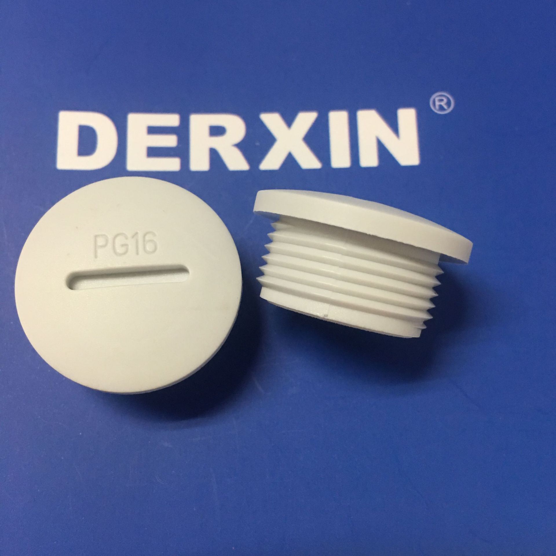 塑料堵头pg16尼龙闷盖 圆形一字外螺纹旋转防水塞头防尘堵塞件