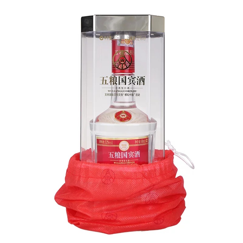 52度 五粮国宾酒 精酿500ml 水晶瓶装 浓香型白酒(可议价)