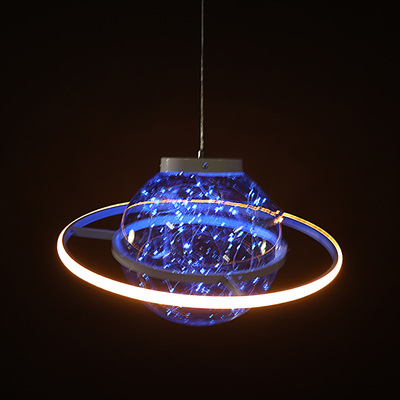 新款发光蓝光星空球 婚庆道具太空球婚礼舞台吊顶布置装饰挂饰