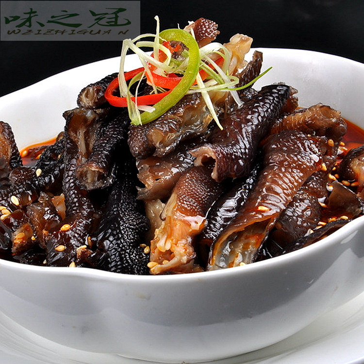 多香源麻辣凤爪凉拌菜无骨黑凤爪卤味凤爪250g*40包/箱冷冻批发