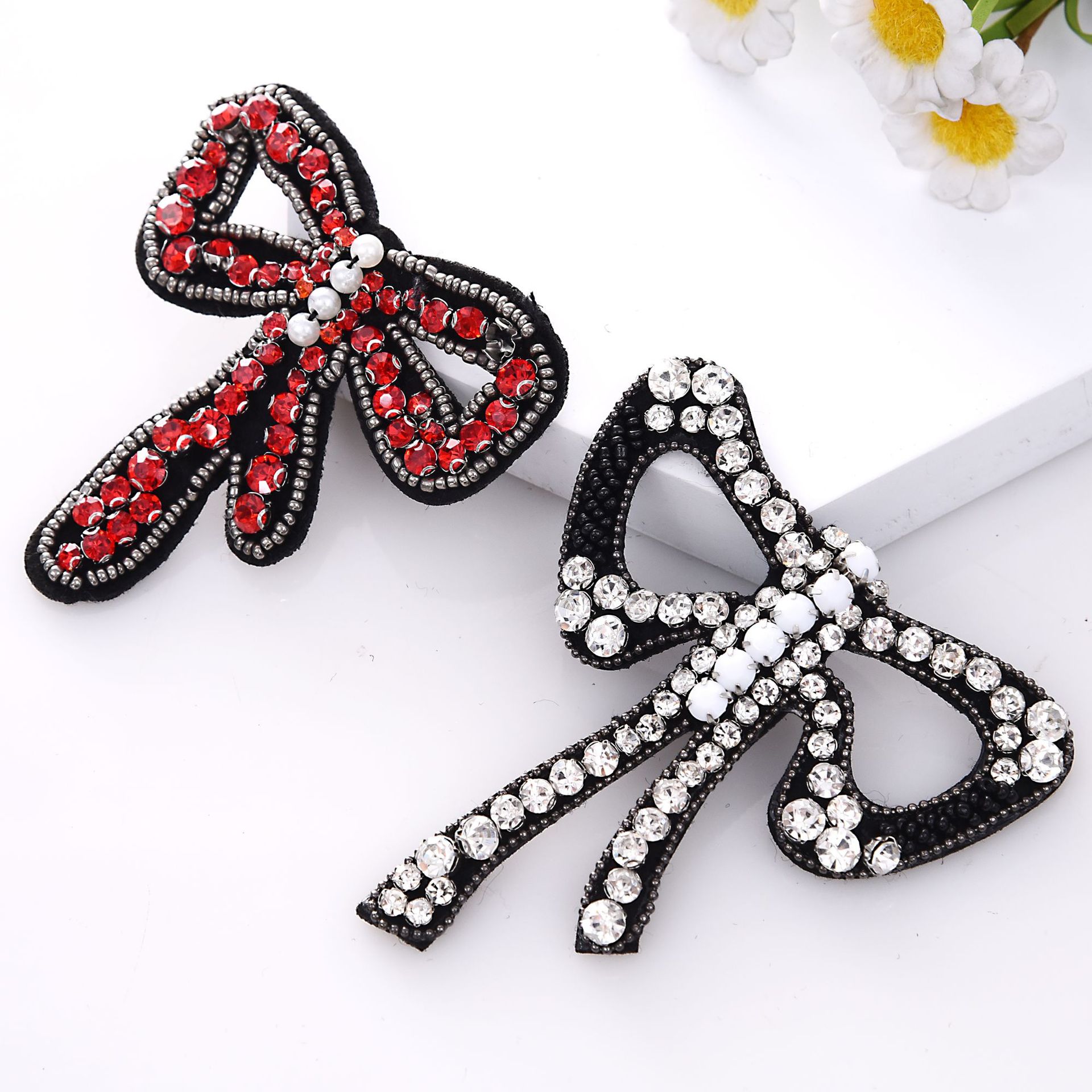 新款时尚diy蝴蝶结鞋花 水钻帽子配料百搭鞋子衣服补丁辅料配件