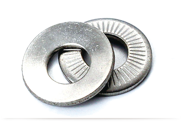 304不锈钢nfe25-511法标碟形压花垫圈din9250s系列双面斜印花垫圈