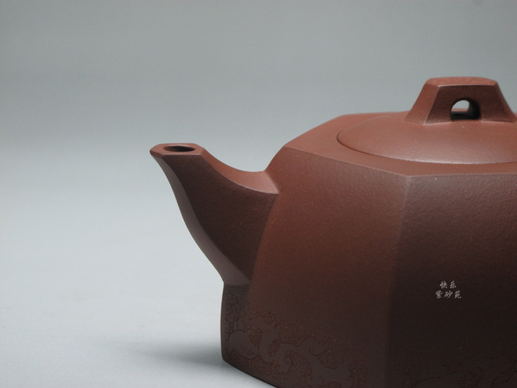 宜兴精品底槽清名家吴金兰卢达新六方井栏紫砂壶纯全手工家用茶壶