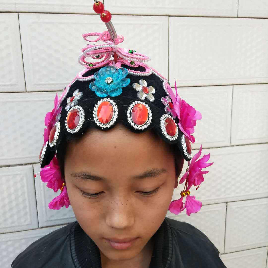 京剧戏剧戏曲青衣花旦头饰花旦包头古装小姐媒婆头饰包头儿童包头