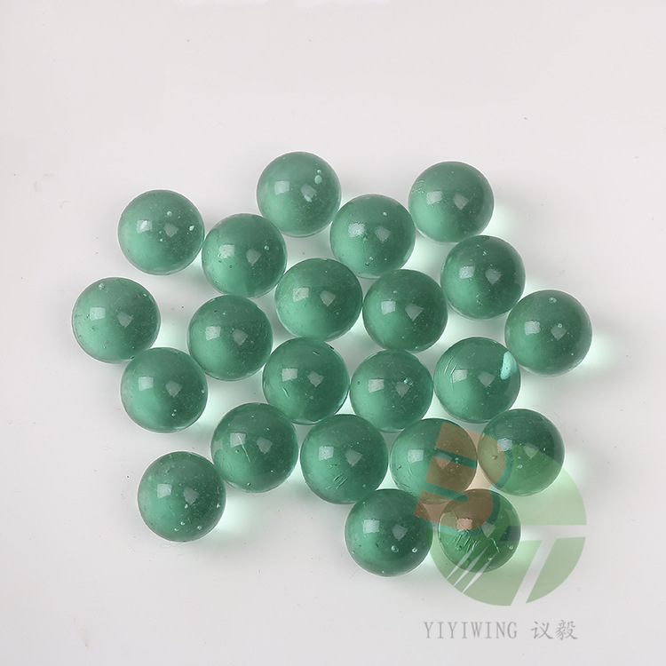 20粒17mm水晶浅绿玻璃弹珠17毫米鱼缸装饰弹珠17cm圆球120克