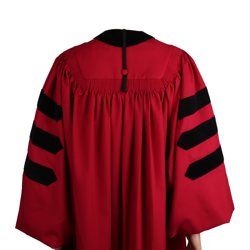 厂家直销毕业博士服 美式大学博士学位典礼仪式礼服 豪华毕业服
