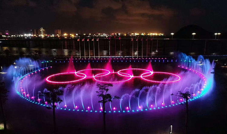 多媒体音乐成套喷泉水景 宜兴厂家承建喷泉工程 创意湖面音乐喷泉