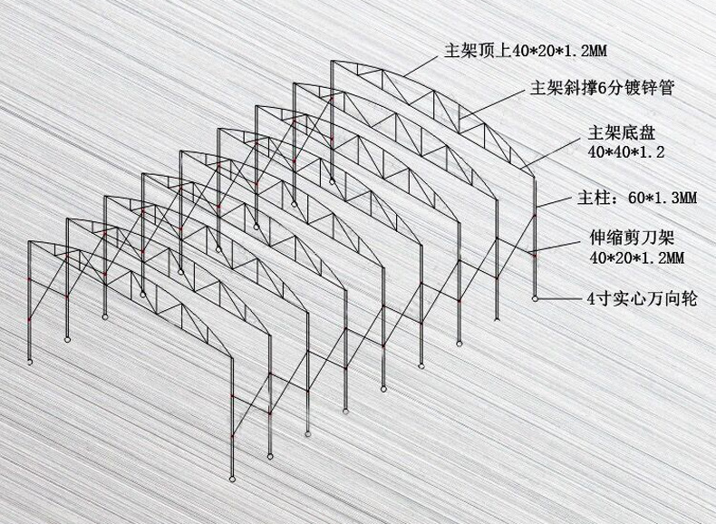 安装工厂仓库活动棚 移动伸缩推拉篷 徐州轨道移动棚双强折叠雨蓬