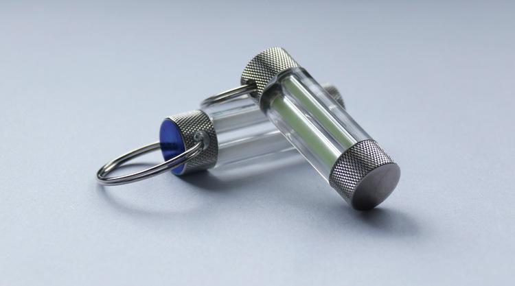 氚气管钥匙扣 双氚管钥匙圈 自发光萤光棒发光棒 2根3.5*25mm夜光