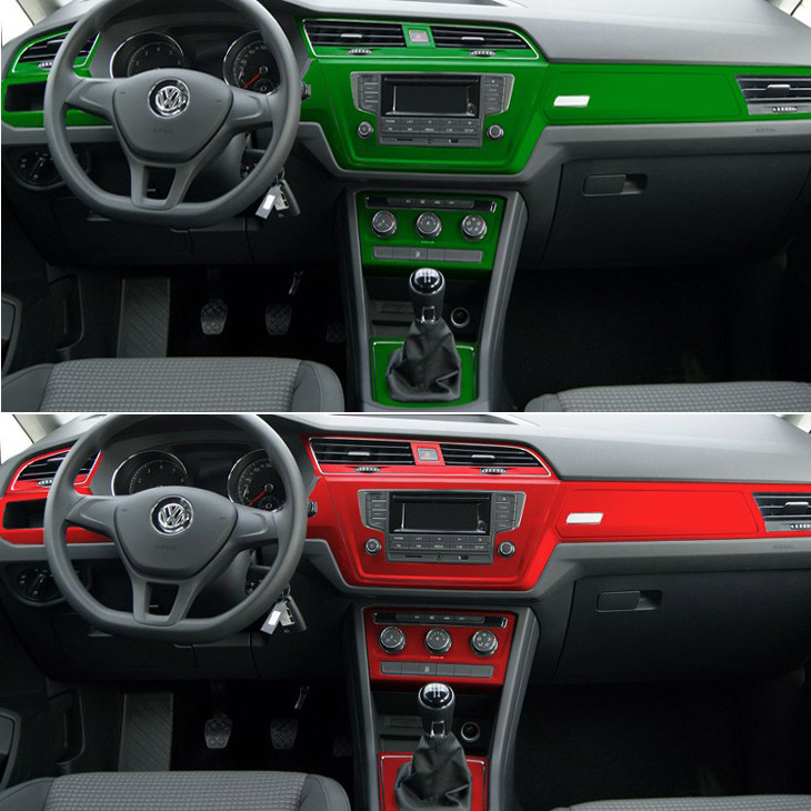 16-18款大众途安l改装专用内饰贴膜碳纤维装饰中控装饰内饰贴纸