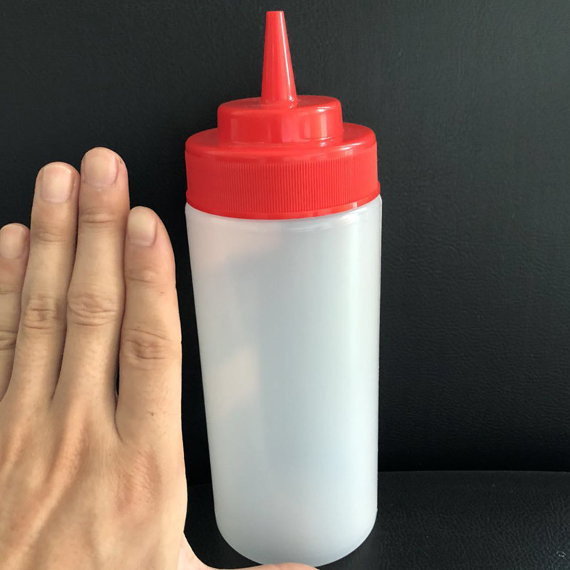 厂家供应直销果酱沙拉酱番茄酱塑料瓶尖嘴盖挤压瓶 手挤酱瓶子