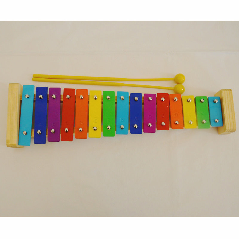 厂家供应打击乐器15音铝板琴 儿童音乐打琴幼儿园早教教具板琴