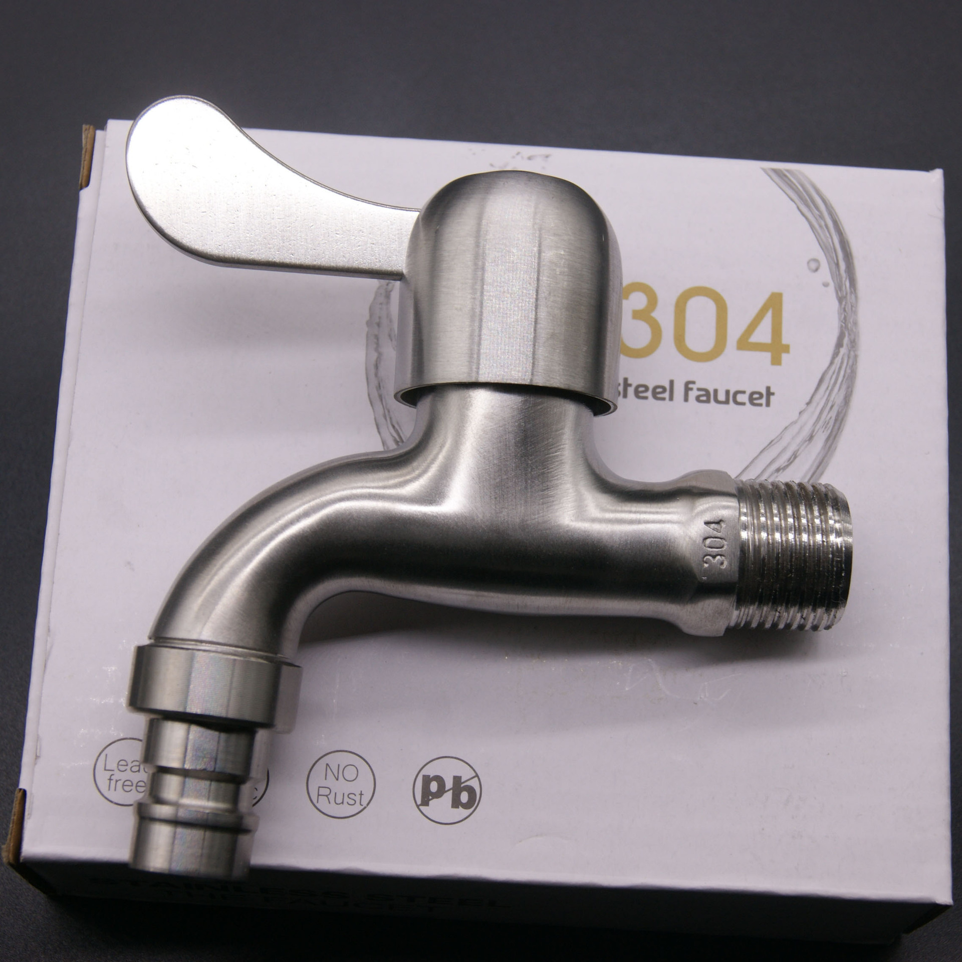 in Stock Wholesale 304 Stainless Steel Faucet Washing Machine Faucet Mop Pool When Cold Water Faucet Faucet