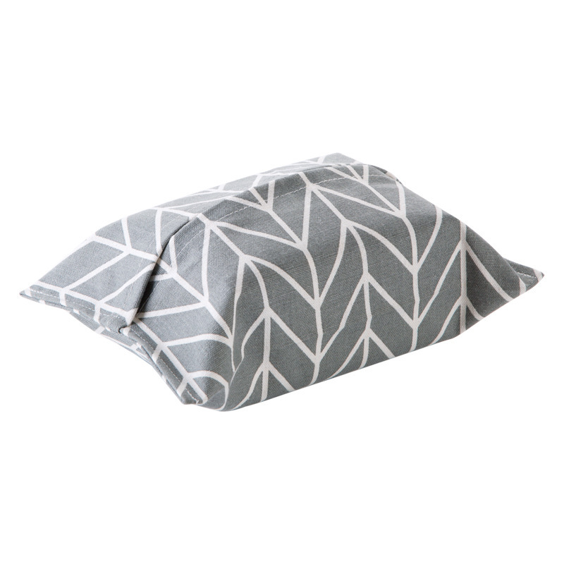 Nordic Style Fabric Car Tissue Bag Tissue Box Paper Extraction Box Cotton Linen Tissue Bag Tissue Cover