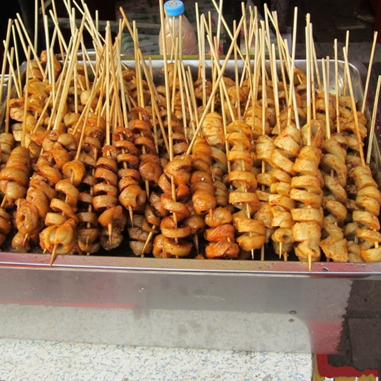 调味烧烤面筋串油炸烤面筋烧烤半成品商用食材1kg/包20串 10包/箱