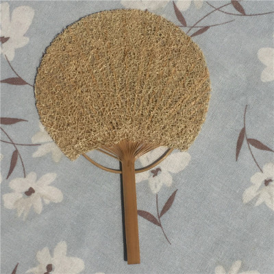 丝瓜络小扇子全手工摆件雅玩茶具日式团扇创意