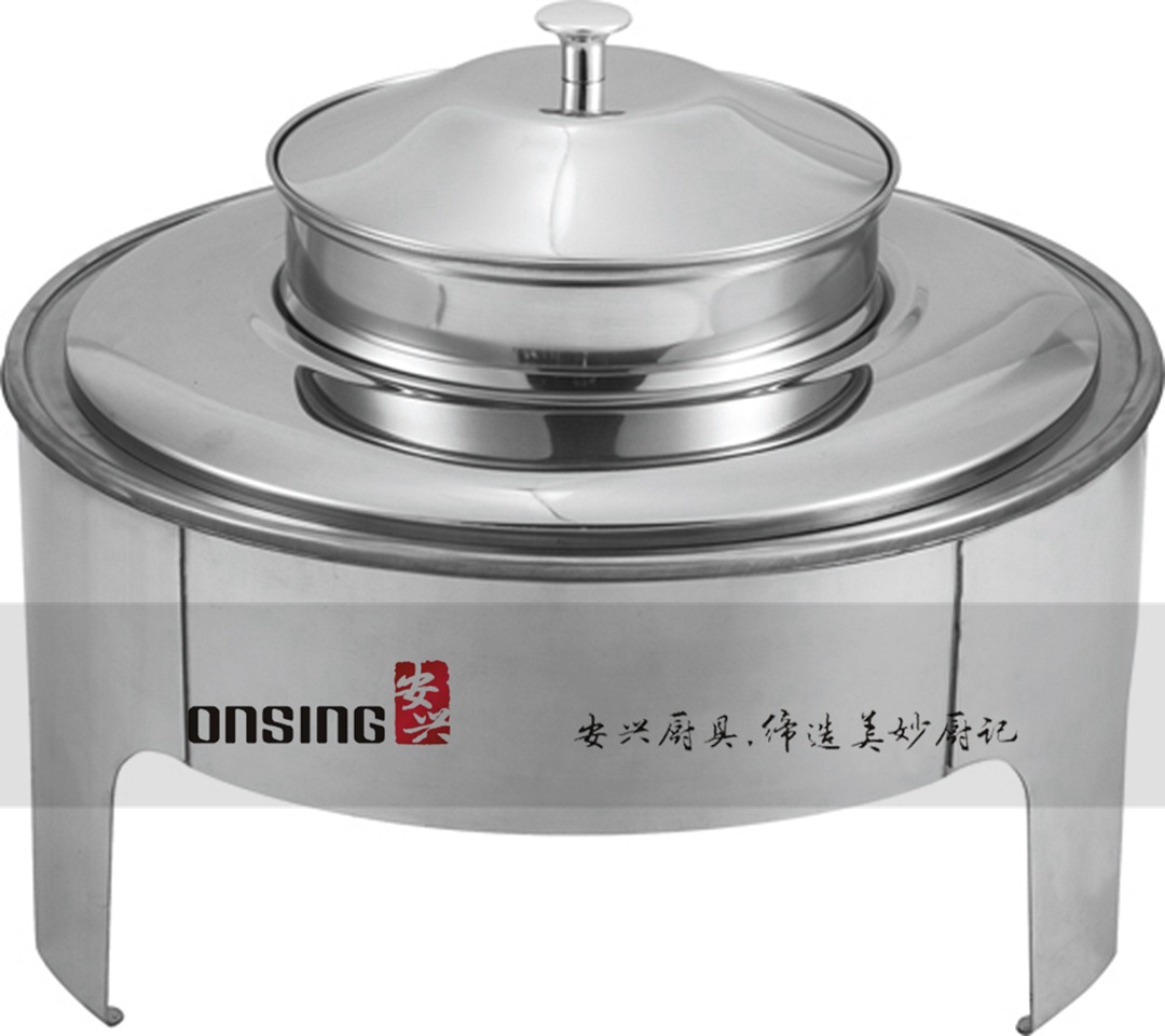 不锈钢汤炉自助汤炉圆形全钢自助汤炉酒店餐厅自助设备