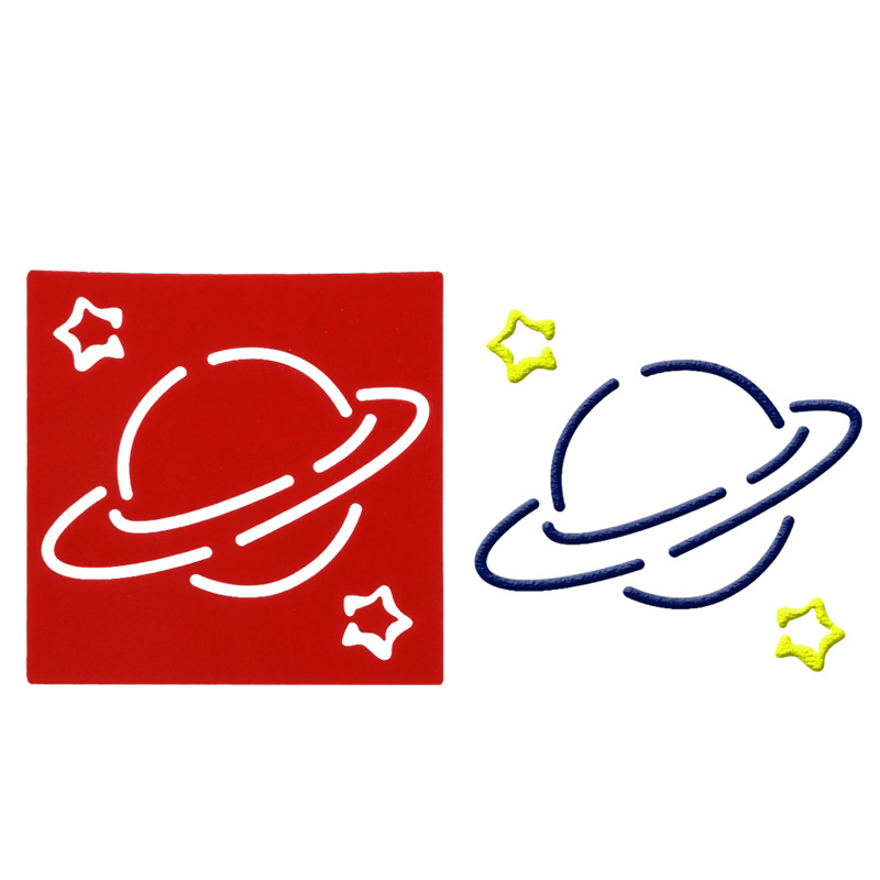 儿童绘画涂鸦飞碟绘画模板diy手抄报墙体相册绘画工具