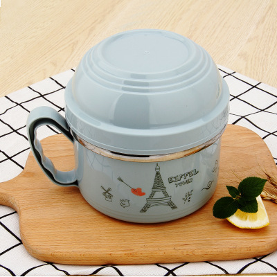 不锈钢快餐杯 加厚多层饭盒 学生专用餐杯 不锈钢儿童卡通饭盒