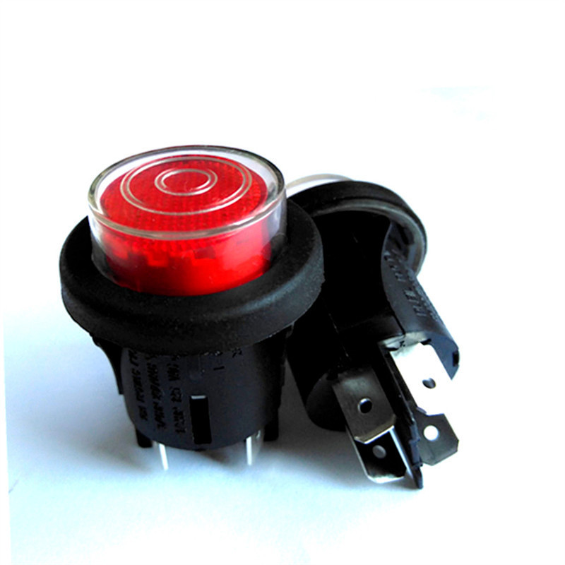 按钮开关 按键自锁自复位带灯防水汽车童车启动电源点火开关