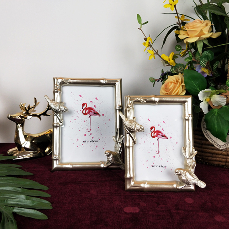树脂相框摆件创意家居卧室桌面装饰摆拍7寸工艺礼品画框直营批发