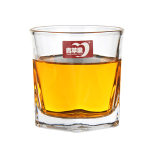 青苹果加厚玻璃杯威士忌杯啤酒杯五角杯玻璃水杯机压杯系列cb001