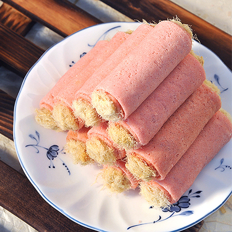 澳门手信 草莓蛋卷肉松风味 250克b