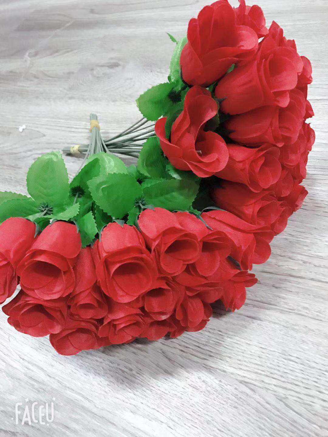 塑料玫瑰花假花单支配件婚礼伴郎伴娘用绢花高仿真花过胶手感人造