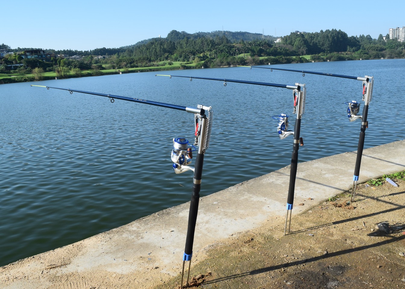 猎涂自动海竿自弹海杆抛杆远投杆弹簧竿垂钓用品钓鱼用品