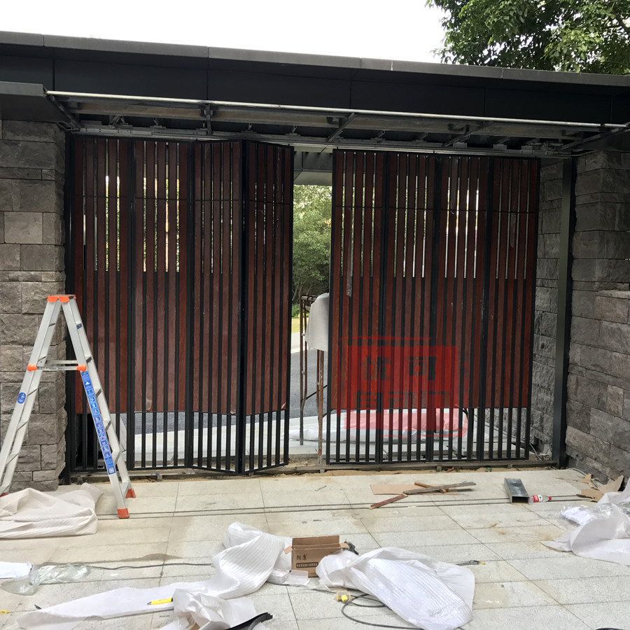 厂家供应不锈钢庭院别墅电动折叠门 全自动感应折叠门 来图定制