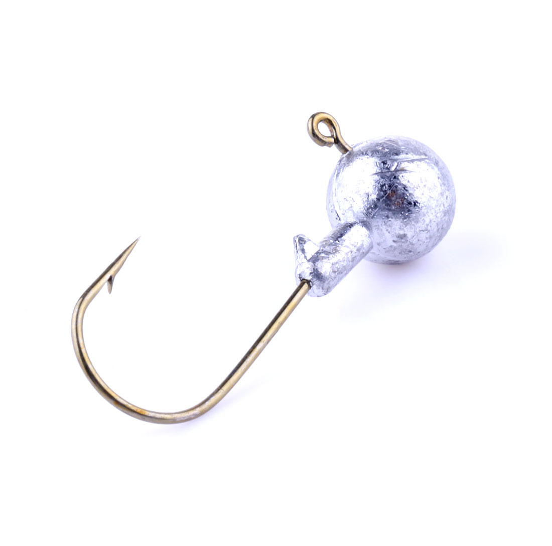 ji004 海钓路亚银色铅头钩鱼饵鱼钩 7g 户外垂钓渔具用品