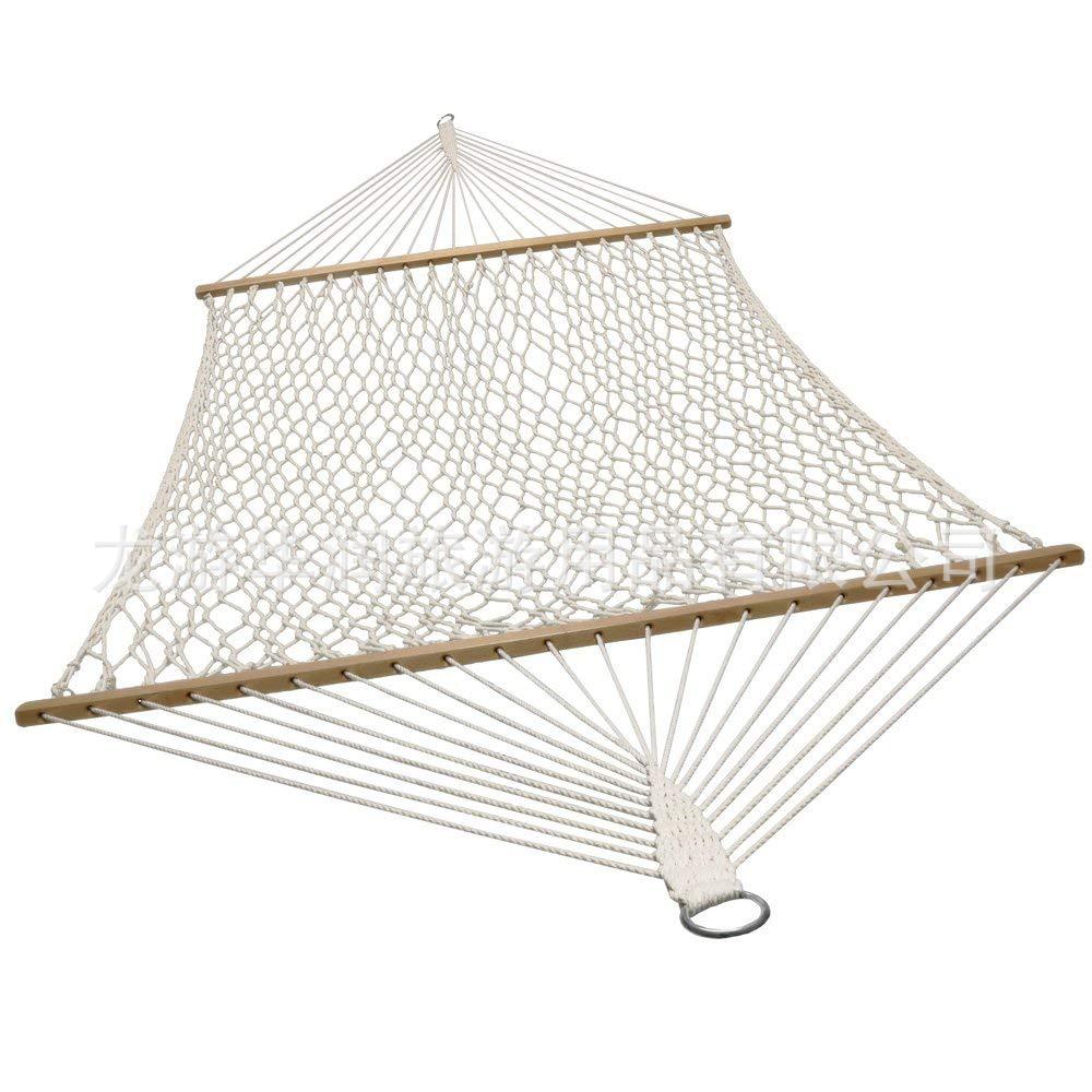 hr厂家直销沙滩潮流网吊床 全棉天蓝双人舒适网吊床 可定制