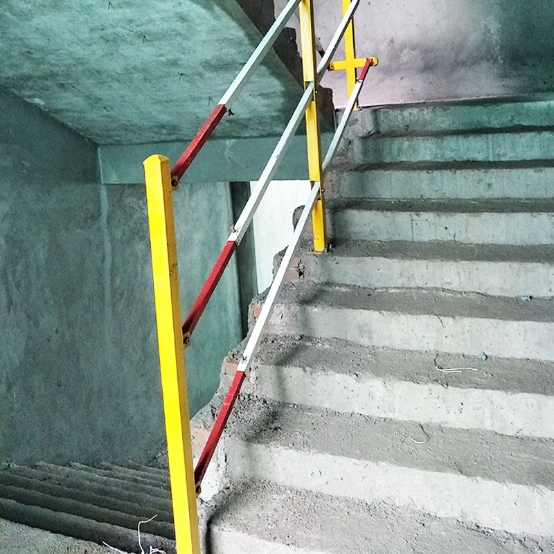 建筑施工楼梯防护扶手 工地楼梯防护栏杆 工地临时楼梯防护栏批发